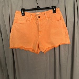 Women’s orange Jean shorts size 12